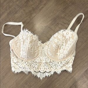 Victoria's Secret Cream Lace Bustier
